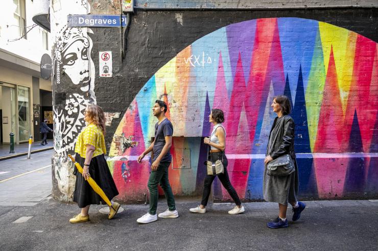 维多利亚州，墨尔本，德格雷夫斯街，隐秘宝藏徒步之旅 © 澳大利亚旅游局版权所有