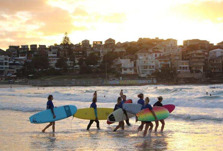 新南威尔士州，悉尼，邦迪海滩冲浪之旅 @ 邦迪海滩冲浪之旅版权所有