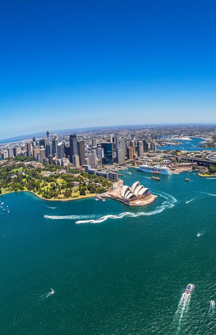 新南威尔士州，悉尼，悉尼海港的鸟瞰图 © 新南威尔士州旅游局，Hamilton Lund 版权所有