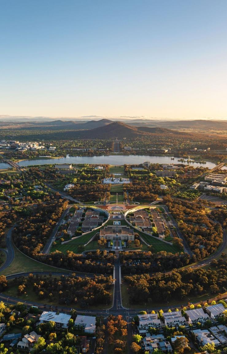 澳大利亚首都领地，堪培拉上空鸟瞰图©澳大利亚旅游局版权所有