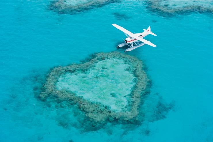 昆士兰州，大堡礁，心形礁水上飞机 © 昆士兰州旅游及活动推广局版权所有