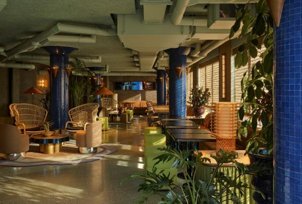 维多利亚州，墨尔本，汉娜街酒店的 Terrace 酒廊 © 汉娜街酒店版权所有