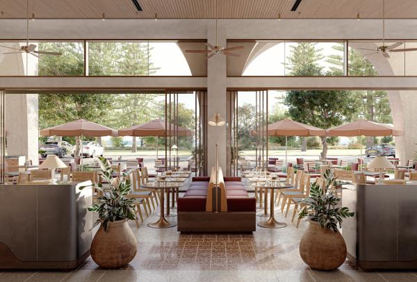 昆士兰州，黄金海岸，蒙德里安，休息室酒吧 © Justin Nicholas 版权所有