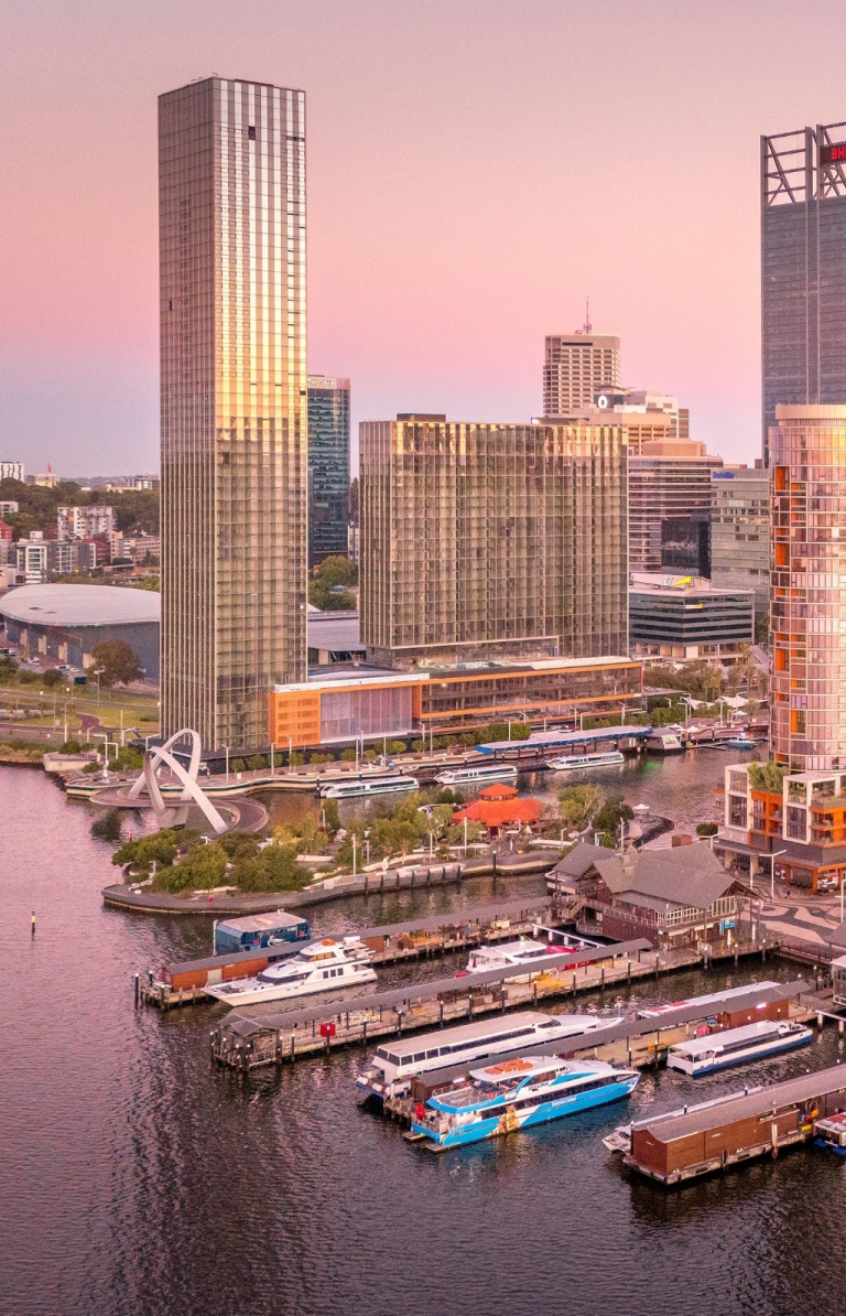 西澳大利亚州，珀斯航拍图 © 澳大利亚旅游局版权所有