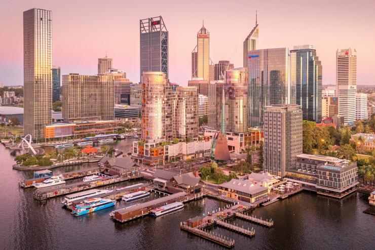  西澳大利亚州，珀斯航拍图 © 澳大利亚旅游局版权所有