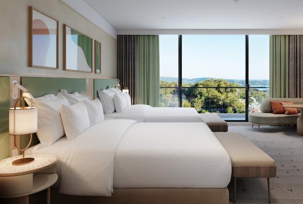 新南威尔士州，戈斯福德，戈斯福德 voco 酒店的卧室 © 戈斯福德 voco 酒店版权所有