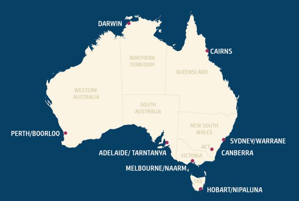 通过地图视图，您可以了解与国防及航天产业建立联系的相关区域分布。